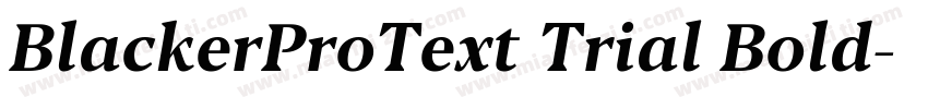 BlackerProText Trial Bold字体转换